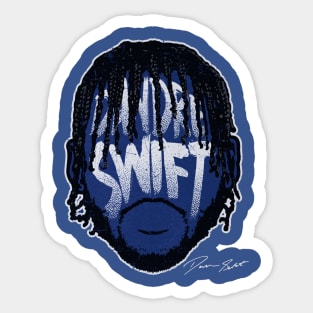 D'Andre Swift Detroit Player Silhouette Sticker